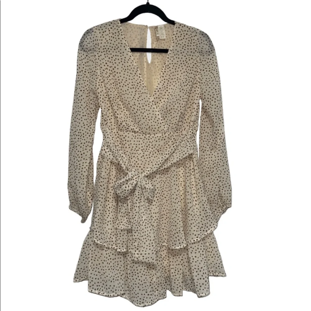 Cream Mini Ruffle dress - Picture 1 of 3